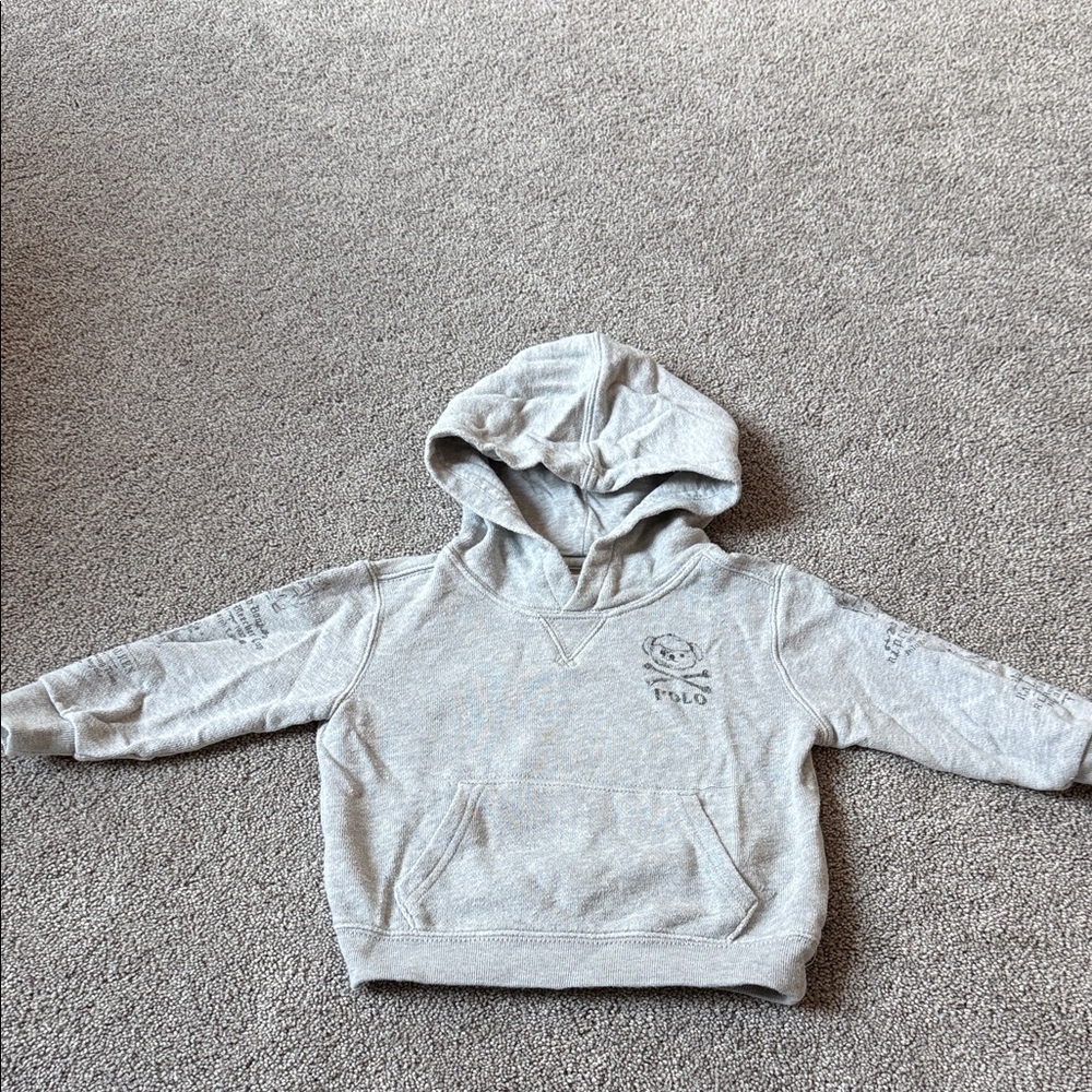 Ralph Lauren Light Gray Kids Hoodie